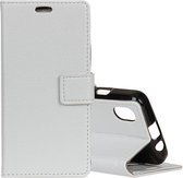 Litchi Texture horizontale flip lederen tas voor iPhone XS Max, met houder & kaartsleuven & portemonnee (wit)