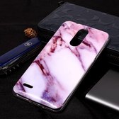 Marmeren patroon Soft TPU Case voor LG K8 (2018) (paars)