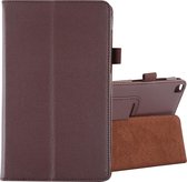 Litchi Texture horizontale flip lederen tas met houder voor Galaxy Tab A8.0 T290 (bruin)
