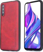 Voor Huawei Honor 9X Diaobaolee schokbestendig PU + TPU beschermhoes (rood)