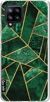 Casetastic Samsung Galaxy A42 (2020) 5G Hoesje - Softcover Hoesje met Design - Deep Emerald Print