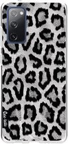 Casetastic Samsung Galaxy S20 FE 4G/5G Hoesje - Softcover Hoesje met Design - Grey Leopard Print