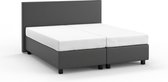 Karlsson boxspring Autentik Tunn vlak met Easy Pocket matras - 140 x 200 cm - antraciet