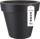 Elho Pure Round 40 - Bloempot voor Binnen & buiten - Ø 39 x H 35,7 - Zwart/Antraciet