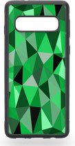 Green triangles Telefoonhoesje - Samsung Galaxy S10