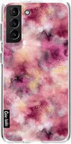 Casetastic Samsung Galaxy S21 Plus 4G/5G Hoesje - Softcover Hoesje met Design - Smokey Pink Marble Print