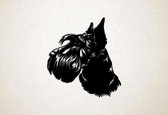 Wanddecoratie - Hond - Schotse terrier 2 - S - 49x45cm - Zwart - muurdecoratie - Line Art