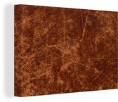 Une vieille toile texture cuir 60x40 cm - Tirage photo sur toile (Décoration murale salon / chambre)