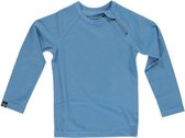 Beach & Bandits - UV Zwemshirt voor kinderen - Ribbed Longsleeve - Rifblauw - maat 80-86cm