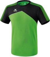 Erima Premium One 2.0 T-Shirt Kind Groen-Zwart-Wit Maat 128