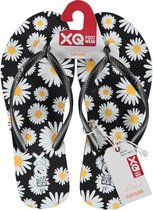 Xq Footwear Teenslippers Dames Polyester Zwart/wit Maat 40