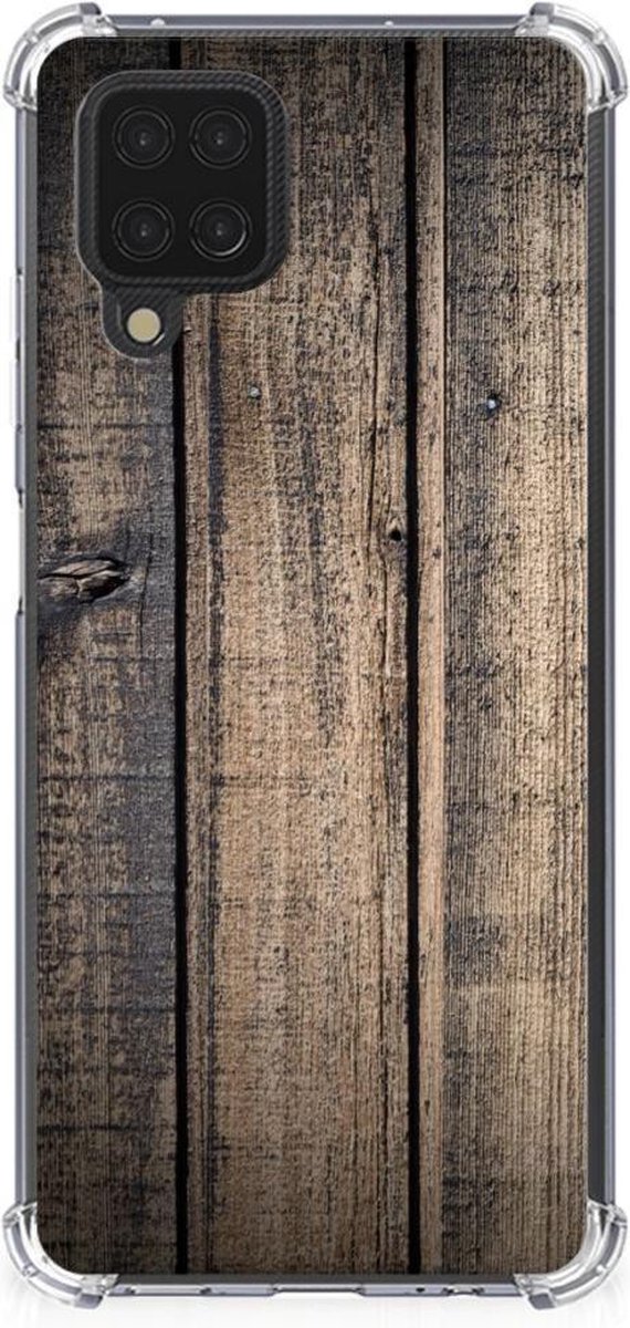 Samsung Galaxy A12 Stevig Telefoonhoesje Steigerhout