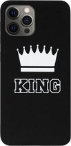 ADEL Siliconen Back Cover Softcase Hoesje Geschikt Voor iPhone 12 (Pro) - King