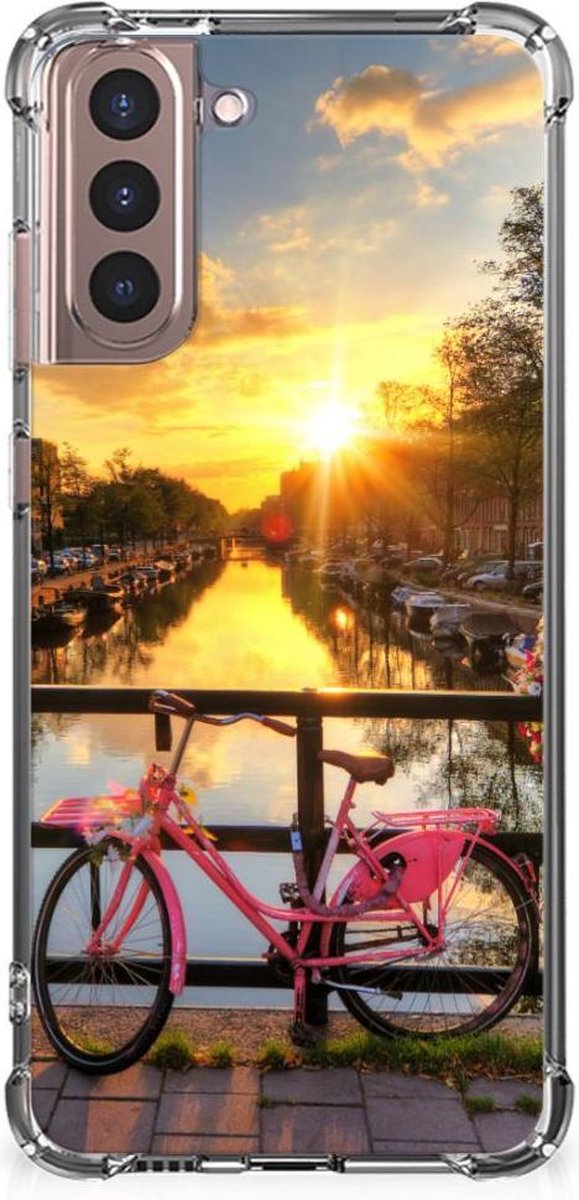 Samsung Galaxy S21 Plus Telefoonhoesje met valbescherming Amsterdamse Grachten