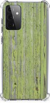 Telefoonhoesje met foto Geschikt voor Samsung Galaxy A72 4G/5G GSM Hoesje met doorzichtige rand Green Wood