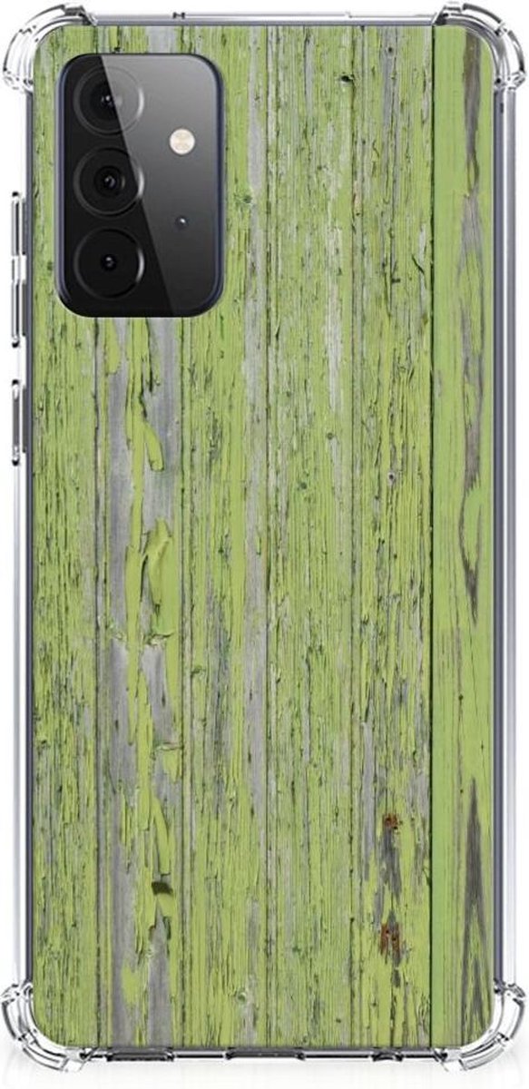 Samsung Galaxy A72 4G/5G Stevig Telefoonhoesje Green Wood