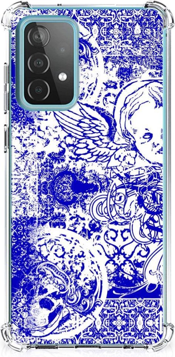 Extreme Case Samsung Galaxy A52 4G/5G Angel Skull Blauw