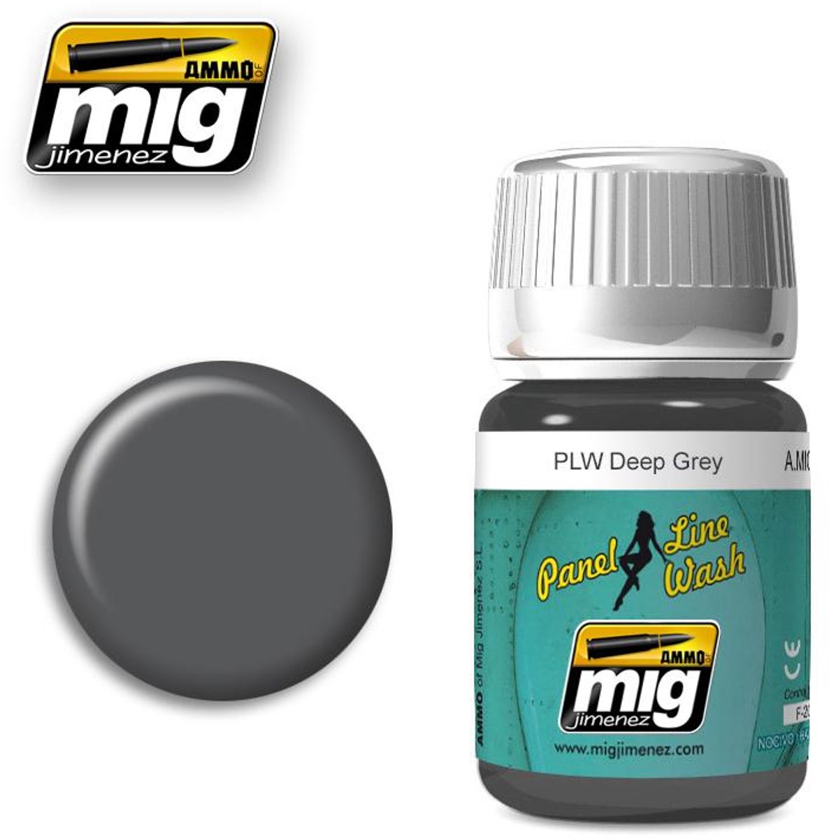 AMMO by Mig Jimenez Modelbouwdecoratie - MIG 1602 PLW Deep Grey Effecten potje