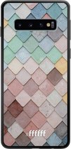 Samsung Galaxy S10 Hoesje TPU Case - Colour Tiles #ffffff