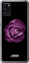 Samsung Galaxy A31 Hoesje Transparant TPU Case - Purple Rose #ffffff