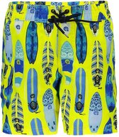 Just Beach Jongens long swimshort with ao Surfboard print - maat 152