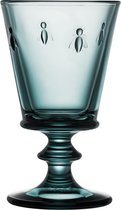 La Rochère Bee - wijnglas - bijtjes - blauw - handgeblazen - set van 6 - H 14 cm