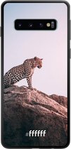 Samsung Galaxy S10 Hoesje TPU Case - Leopard #ffffff