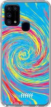 Samsung Galaxy M31 Hoesje Transparant TPU Case - Swirl Tie Dye #ffffff