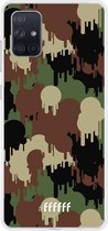 Samsung Galaxy A71 Hoesje Transparant TPU Case - Graffiti Camouflage #ffffff