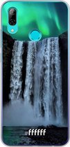 Honor 10 Lite Hoesje Transparant TPU Case - Waterfall Polar Lights #ffffff