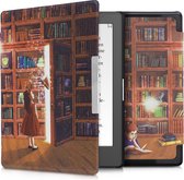 kwmobile hoes geschikt voor Kobo Aura Edition 1 - Magnetische sluiting - E reader cover in meerkleurig - Magische Bibliotheek design