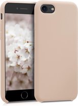 kwmobile telefoonhoesje voor Apple iPhone SE (2022) / SE (2020) / 8 / 7 - Hoesje met siliconen coating - Smartphone case in parelmoer