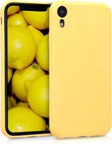 kwmobile telefoonhoesje voor Apple iPhone XR - Hoesje voor smartphone - Back cover in mat geel