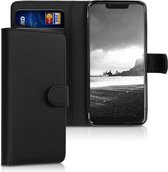 kwmobile telefoonhoesje voor Wiko View 2 Go - Hoesje met pasjeshouder in zwart - Wallet case