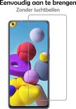 Screenprotector voor Samsung Galaxy A21s, eenvoudig aan te brengen zonder luchtbellen.
