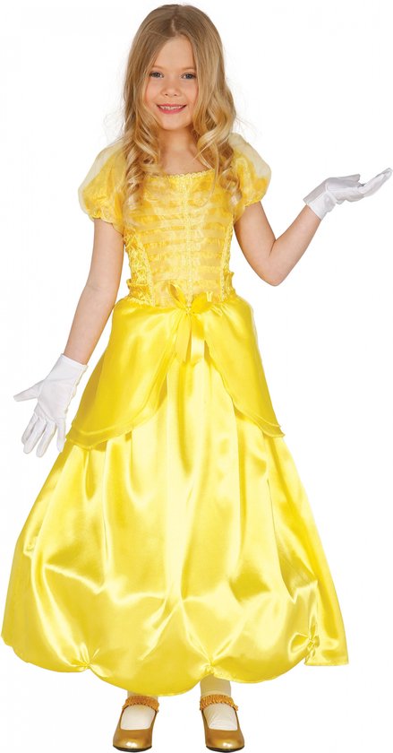 Robe de princesse jaune Bella pour fille - Tenues de carnaval pour filles  7-9 ans... | bol.com
