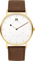 Danish Design Frihed On The Dot horloge  - Bruin