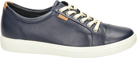 Ecco Soft 7 dames sneaker - Blauw - Maat 39 | bol.com