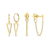 Selected Jewels Dames EarpartyGiftsetOorbellen Zilver  -  Goudkleurig