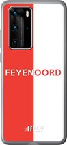 6F hoesje - geschikt voor Huawei P40 Pro -  Transparant TPU Case - Feyenoord - met opdruk #ffffff
