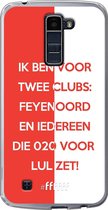 6F hoesje - geschikt voor LG K10 (2016) -  Transparant TPU Case - Feyenoord - Quote #ffffff