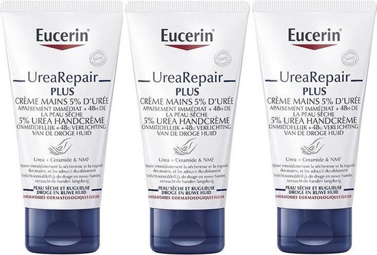 Eucerin Urea Repair Plus Handcrème 5% Urea 3x75ml