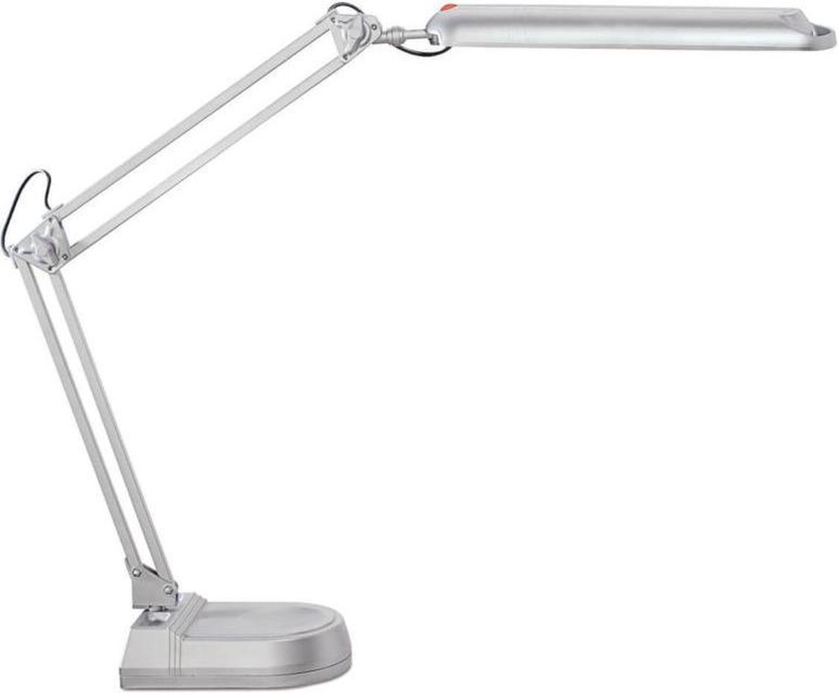 MAUL Tafellamp - Bureaulamp - Energiezuinig - Stevige Voet - Zilver