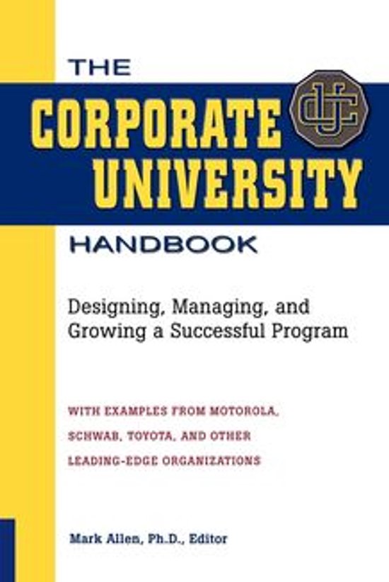 The Corporate University Handbook - cover