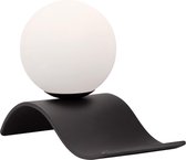 LED Tafellamp - Tafelverlichting - Trinon Milora - E14 Fitting - Rond - Mat Zwart - Aluminium