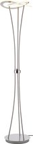 LED Vloerlamp - Trinon Oaky - 25W - Warm Wit 3000K - Dimbaar - Rond - Mat Nikkel - Aluminium