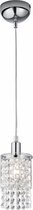 LED Hanglamp - Hangverlichting - Trinon Pocino - E14 Fitting - 1-lichts - Rond - Mat Chroom - Aluminium