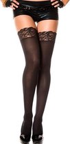 Lange Kousen Met Kanten Rand - Zwart - Zwart - Sexy Lingerie & Kleding - Beenmode - Dames Lingerie - Kousen