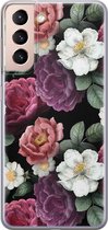 Samsung Galaxy S21 hoesje siliconen - Flowers - Soft Case Telefoonhoesje - Bloemen - Multi