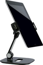 Hilec MEDIAstage6 Tablet Houder - Telefoon houder - Aluminium telefoonhouder bureau voor Smartphone en Tablet - Zwart